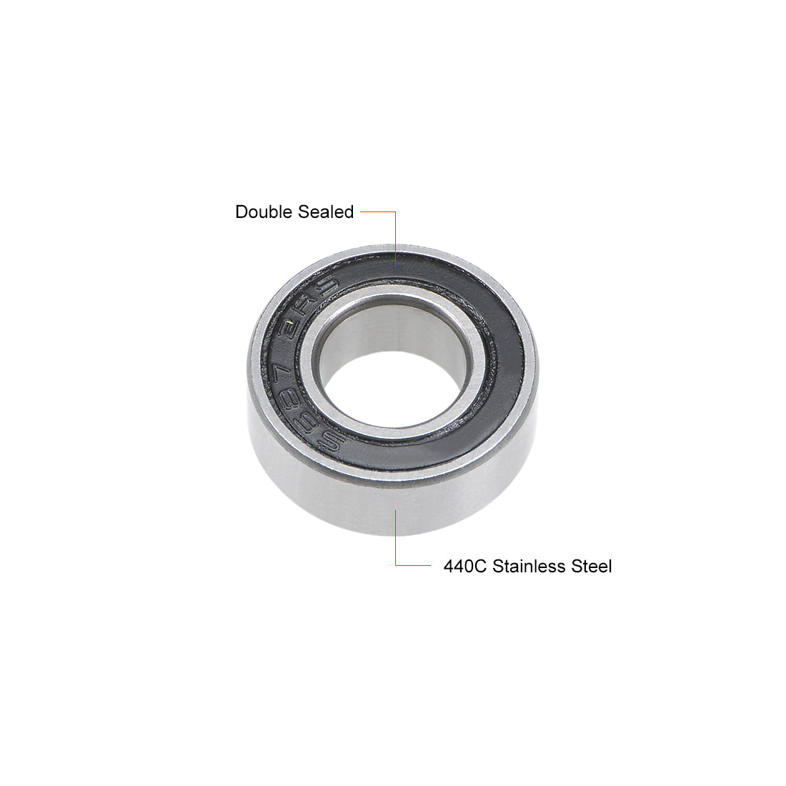 uxcell Uxcell Spurführungslager S687-2RS Edelstahl 7x14x5mm Doppel Abgeschirmte 687RS Lager Ersatzteile