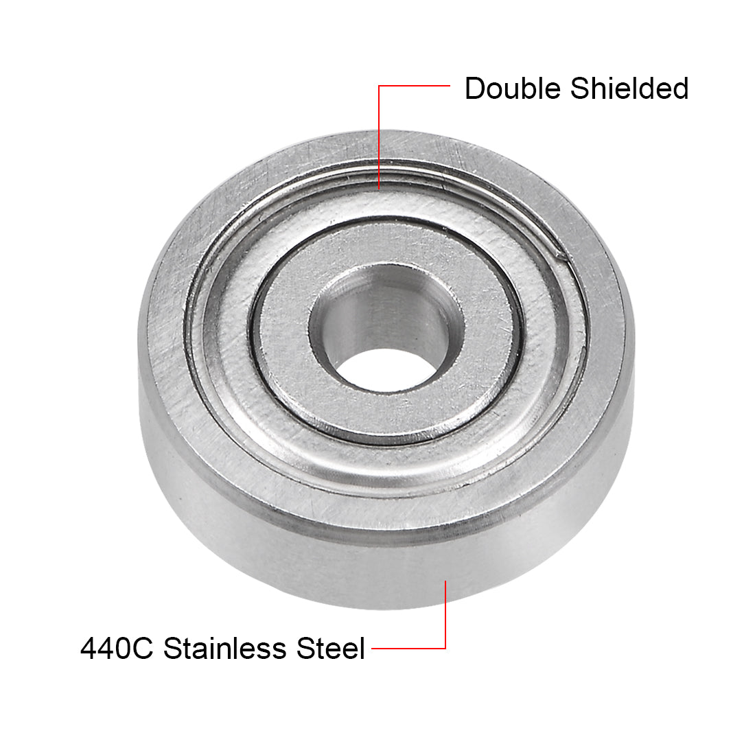 uxcell Uxcell Deep Groove Ball Bearings Double Shielded Stainless Steel