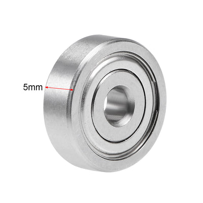 Harfington Uxcell Deep Groove Ball Bearings Double Shielded Stainless Steel