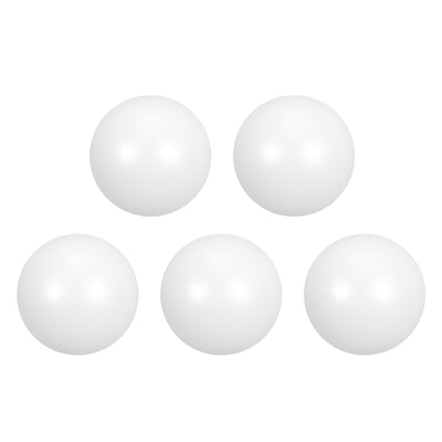 Harfington Uxcell PTFE Ball, 5mm Diameter, Ground Finish, Diaphragm Pneumatic Pump White, 5pcs