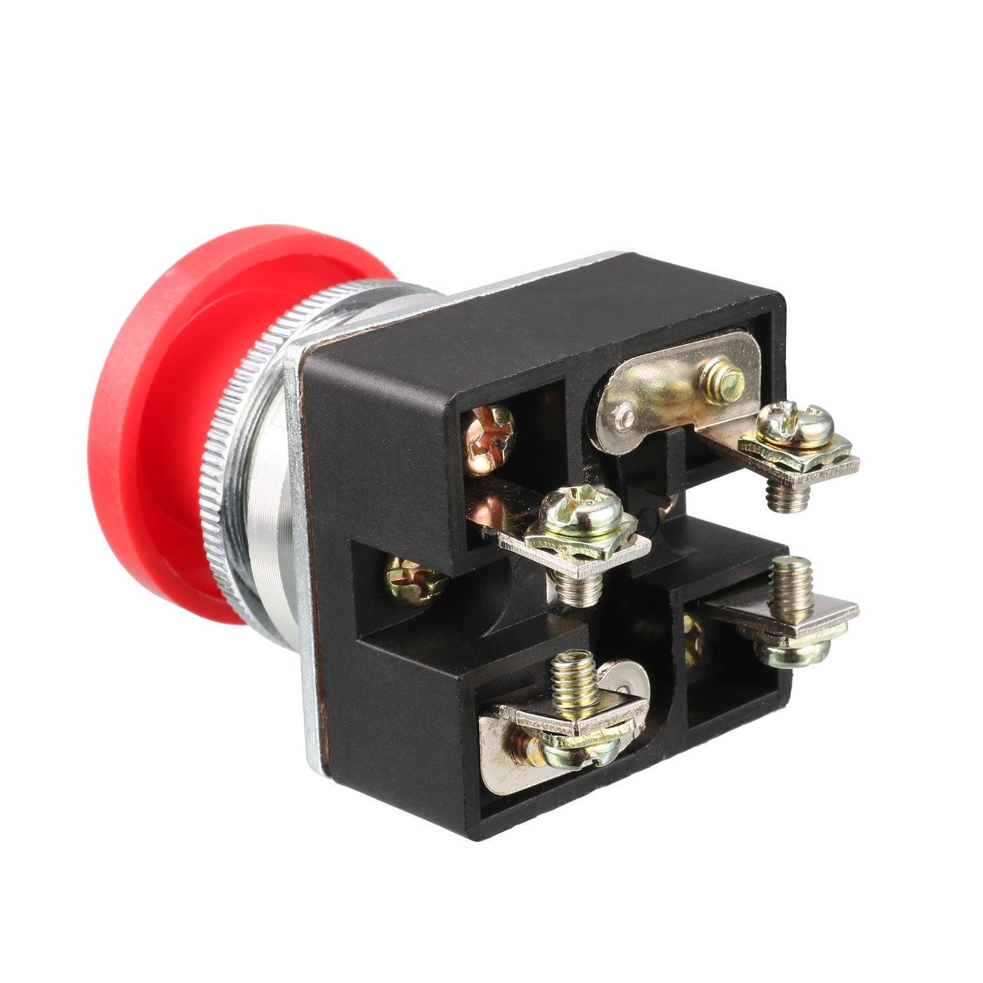 uxcell Uxcell Push Bottom Switch Red Momentary AC 380V 5A Mushroom Head Pushbutton Switches 30mm Panel Mount