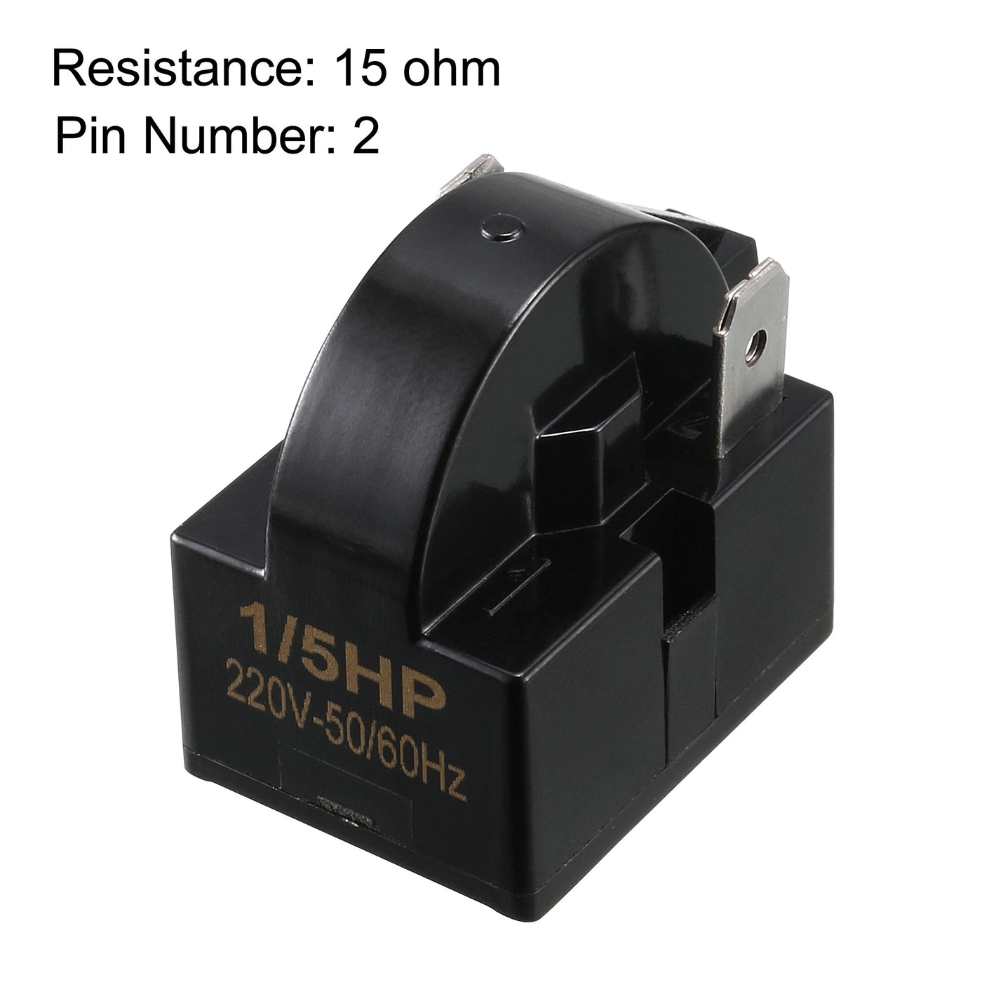 uxcell Uxcell Kühlschrank PTC Anlasserrelais 15 Ohm 2 Pin + Kompressor Überlastschutz