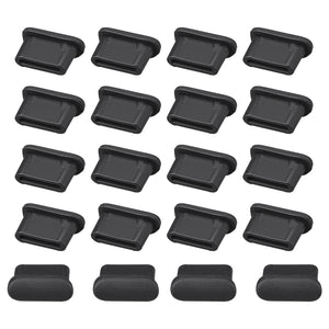 Silicone DB-25 Port Parallel Printer LPT Anti-Dust Stopper Cap Cover Black  10 pcs 