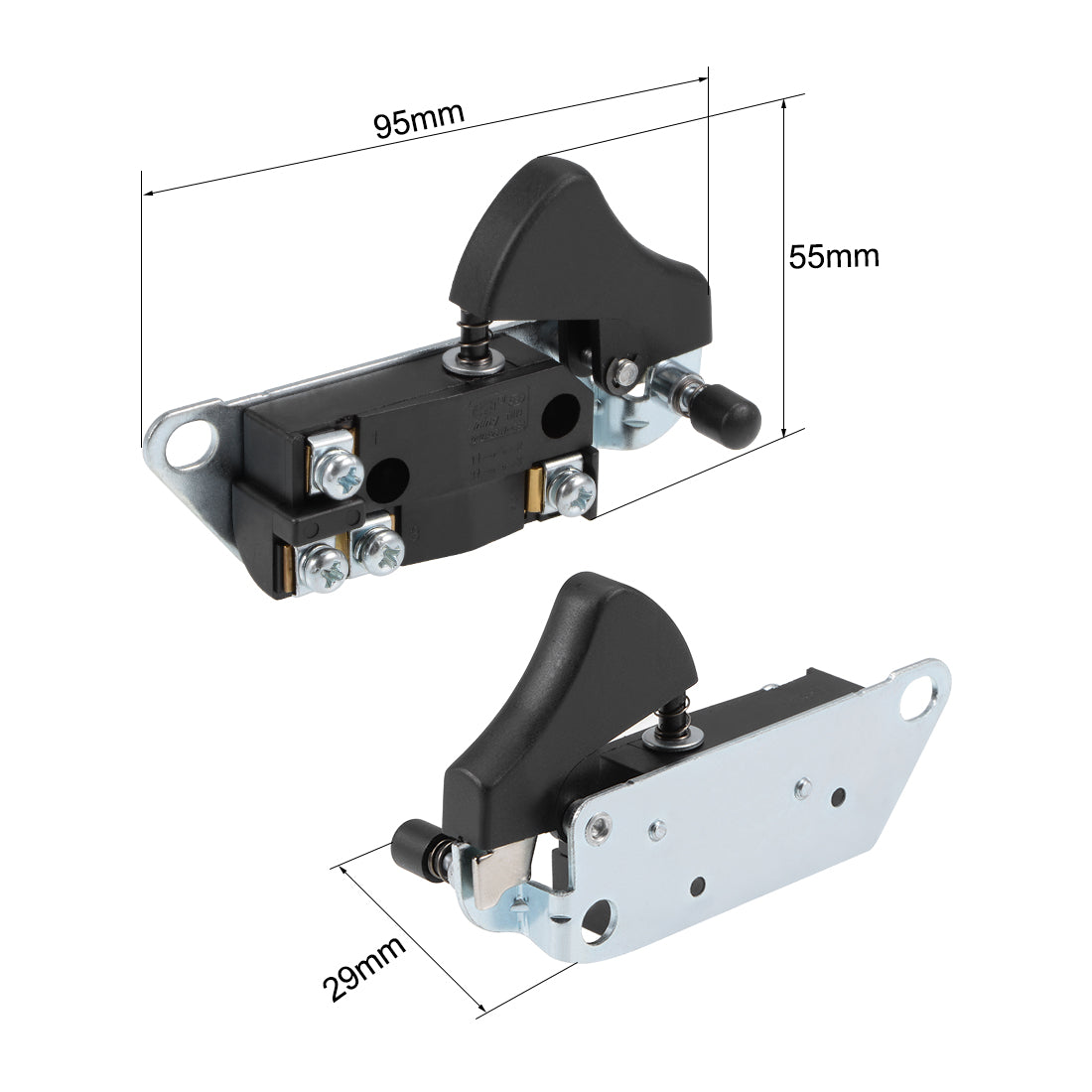 uxcell Uxcell Trigger Switch for 4107-Series Angle Mill Polisher 250V Tool Power Speed Control Push Button Switch