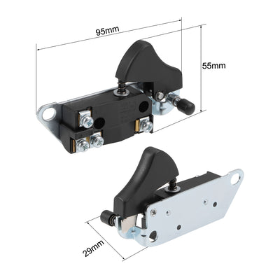 Harfington Uxcell Trigger Switch for 4107-Series Angle Mill Polisher 250V Tool Power Speed Control Push Button Switch