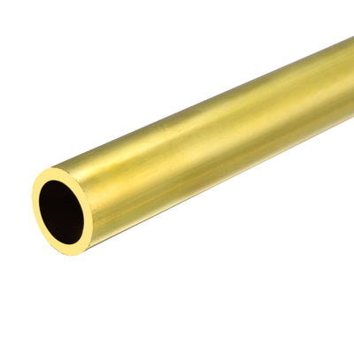 Harfington Uxcell 8mm x 10mm x 500mm Brass Pipe Tube Round Bar Rod