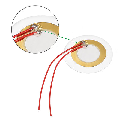 Harfington Uxcell 10 Pcs Piezo Discs 35mm Acoustic Pickup Transducer Microphone Trigger Element Drum Guitar