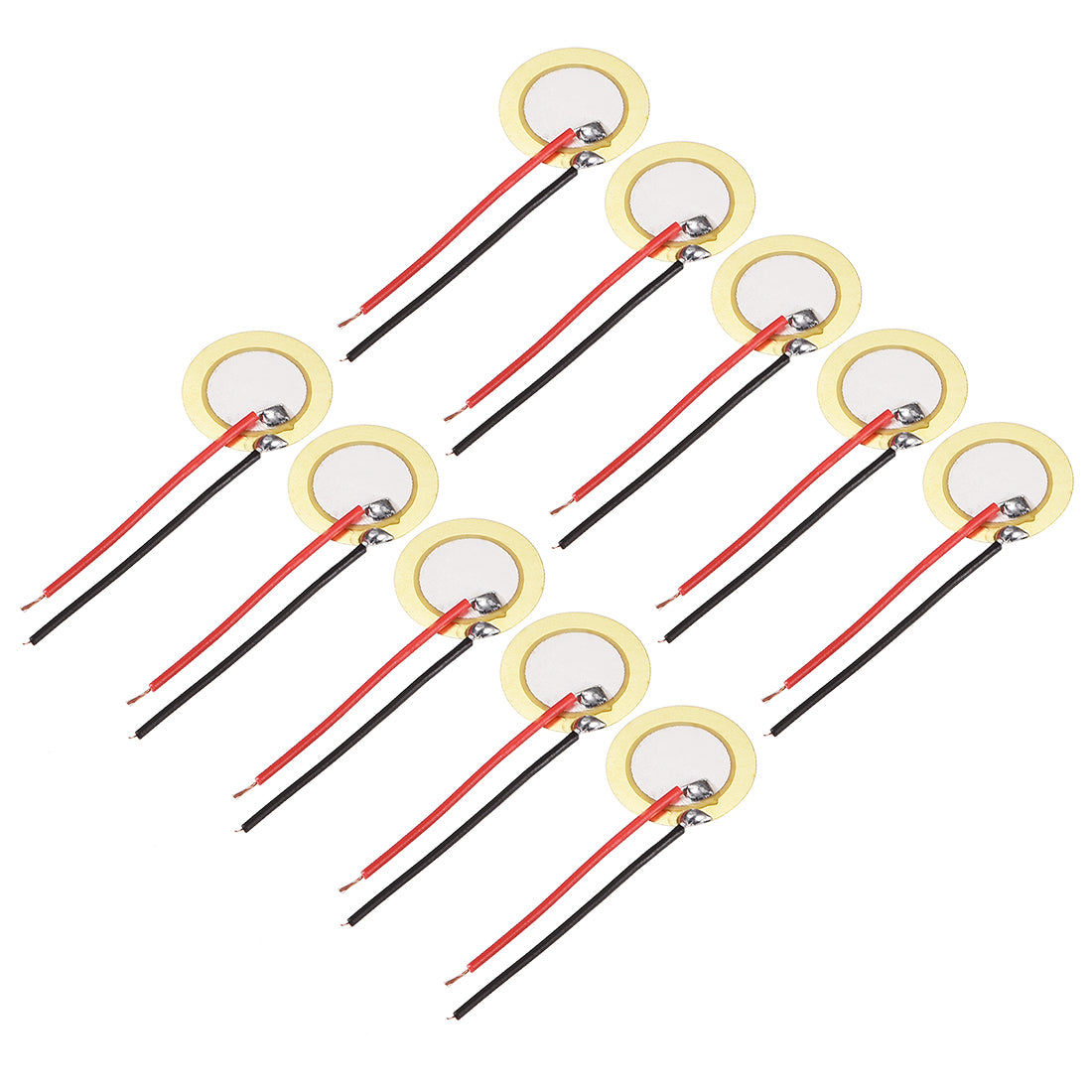 uxcell Uxcell 10 Pcs Piezo Discs 15mm Acoustic Pickup Transducer Microphone Trigger Element Drum Guitar