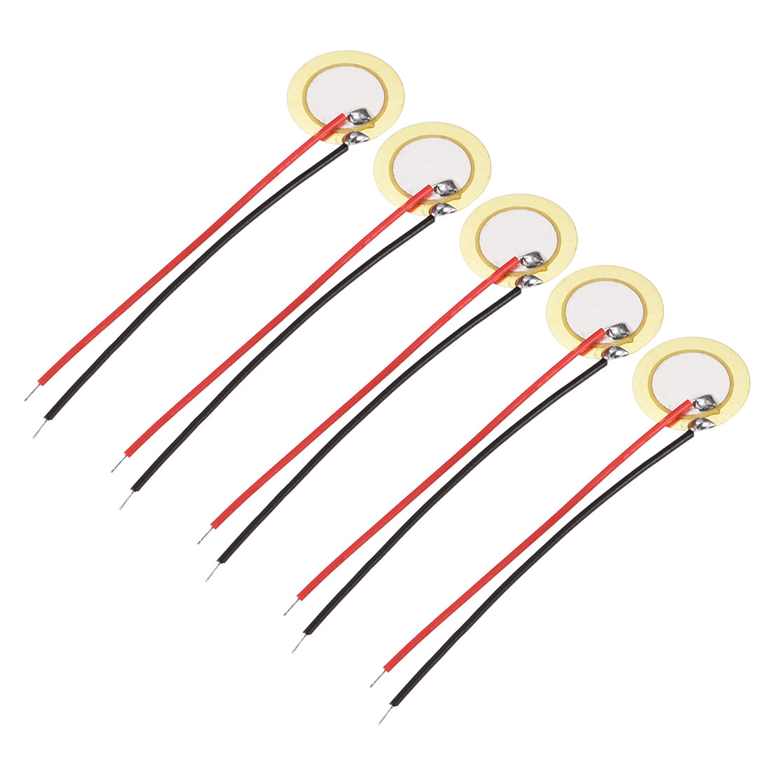 uxcell Uxcell 5 Pcs Piezo Discs 15mm Acoustic Pickup Transducer Microphone Trigger Element CBG Guitar