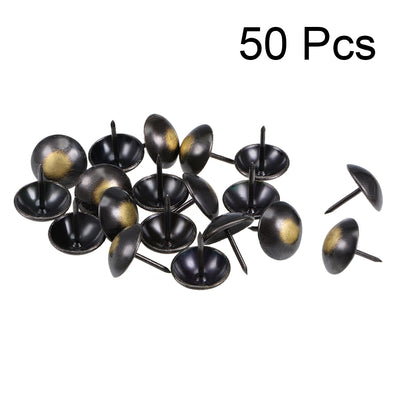 Harfington Uxcell Upholstery Nails Tacks Antique Round Thumb Push Pins 50Pcs