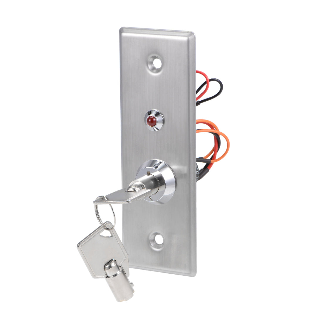 uxcell Uxcell on Off Key Switch Exit Switches Emergency Door Release SPST with DC 12V Red LED Indicator