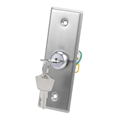 Harfington Uxcell Key Switch Lock On/Off Exit Door Lock Emergency Door Release DPST with 2 Keys