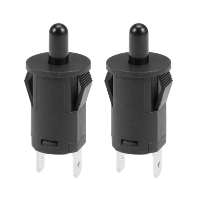 Harfington Uxcell Refrigerator Door Light Switch 10mm Momentary Fridge Switch Normally Closed PB35 AC 250V 3A Black 2pcs