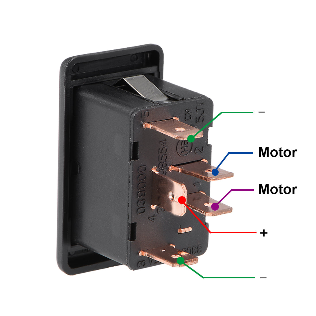 uxcell Uxcell Universal 5 Pin Car Window Switch Car Control Master Rocker Switches W Switch Wiring Harness  Momentary DC 12V