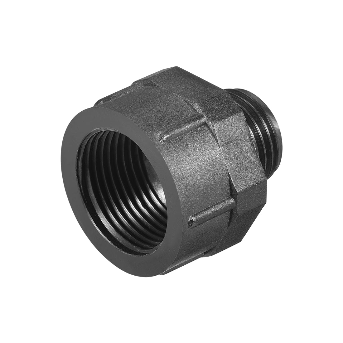 uxcell Uxcell Threaded Bushings Nylon Connector Adaptor M16 Outer Thread to M20 Inner Thread Black