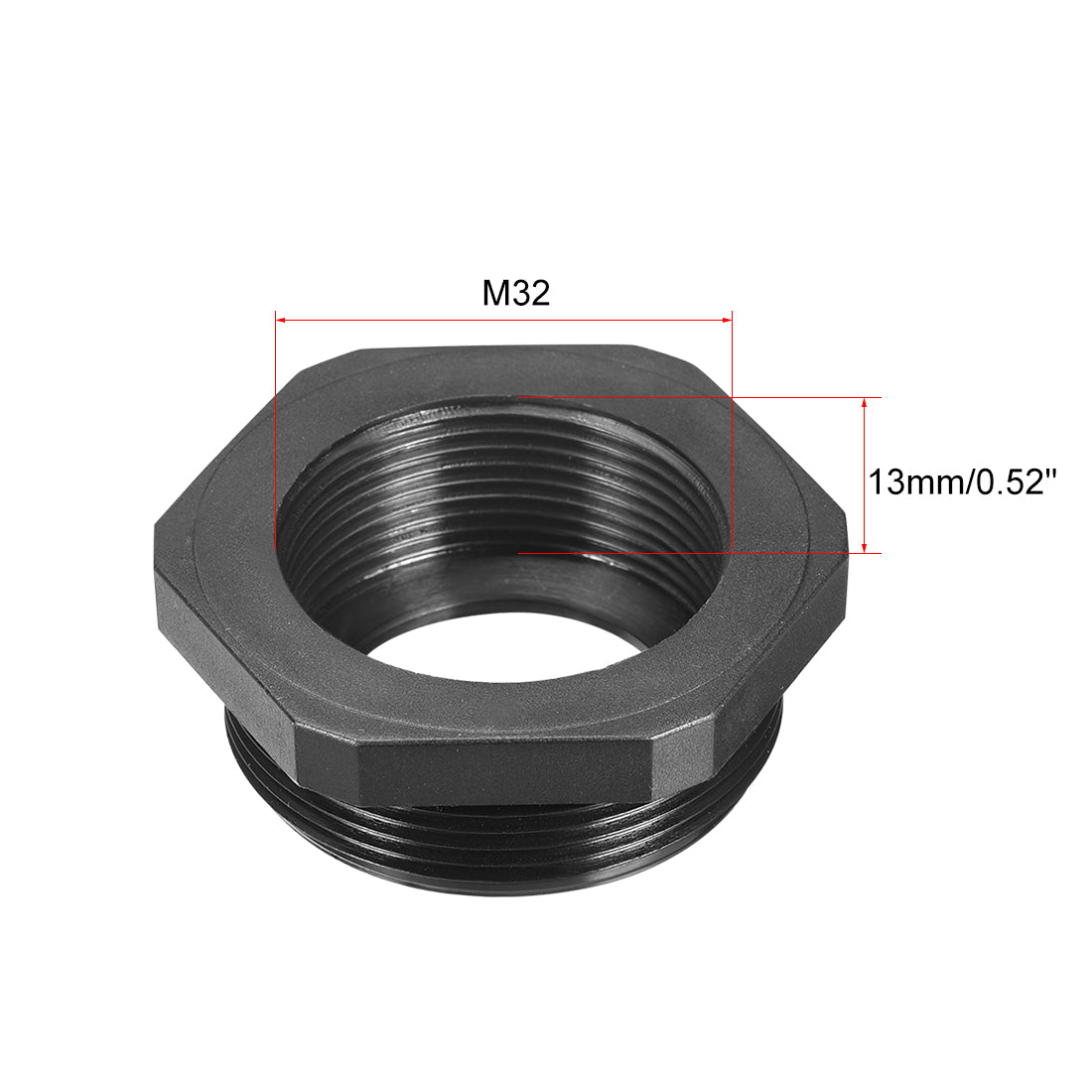 uxcell Uxcell Reduzierbuchsen mit Gewinde Nylon Stecker M40 Außengewinde auf M32 Innengewinde