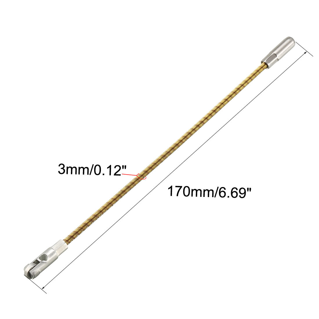 uxcell Uxcell 170mm / 6,69 "Fischband Führungsdraht Abzieher mit Rolle für 3 mm Drahtwender