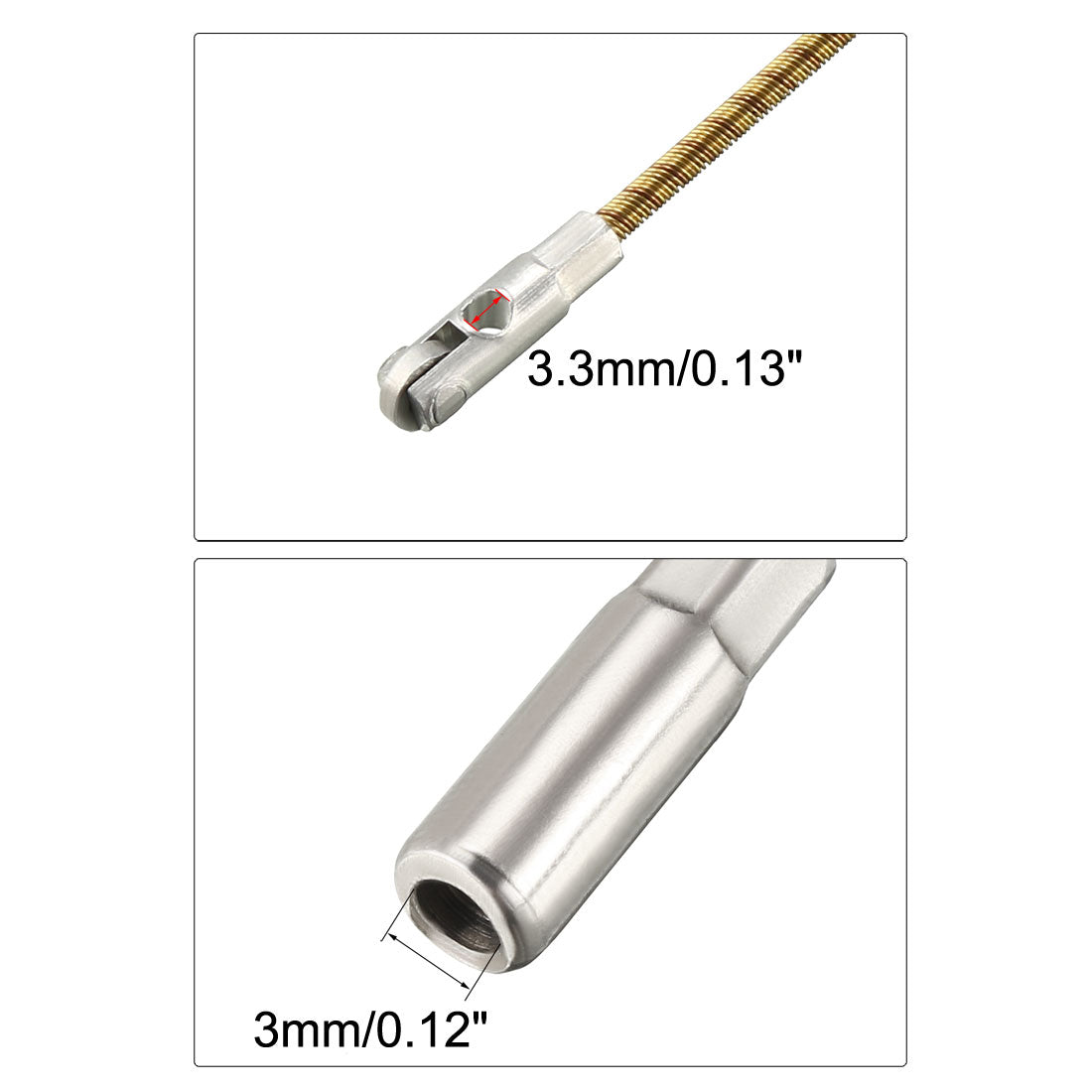 uxcell Uxcell 2Stk. 170mm / 6,69 "Fisch Band Führer Kabel Puller mit Rolle für 3mm Draht Einfädler