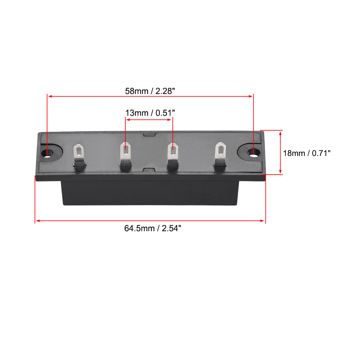 uxcell Uxcell 4 Way Spring Speaker Terminal Clip Push Release Connector Audio Cable Terminals Strip Block WP4-7 10Pcs