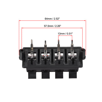 Harfington Uxcell 2 Row 8 Way Spring Speaker Terminal Clip Push Release Connector Audio Cable Terminals Strip Block WP8-03 2Pcs