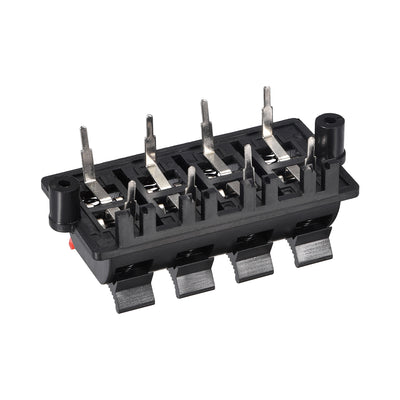 Harfington Uxcell 2 Row 8 Way Spring Speaker Terminal Clip Push Release Connector Audio Cable Terminals Strip Block WP8-03 2Pcs