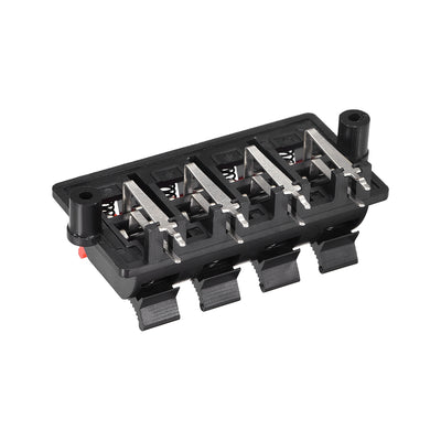 Harfington Uxcell 2 Row 8 Way Spring Speaker Terminal Clip Push Release Connector Audio Cable Terminals Strip Block WP8-03B 2Pcs