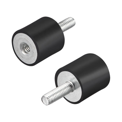 Harfington Uxcell M6 Male Female Rubber Mounts,Vibration Isolators,20mm x 20mm 2pcs