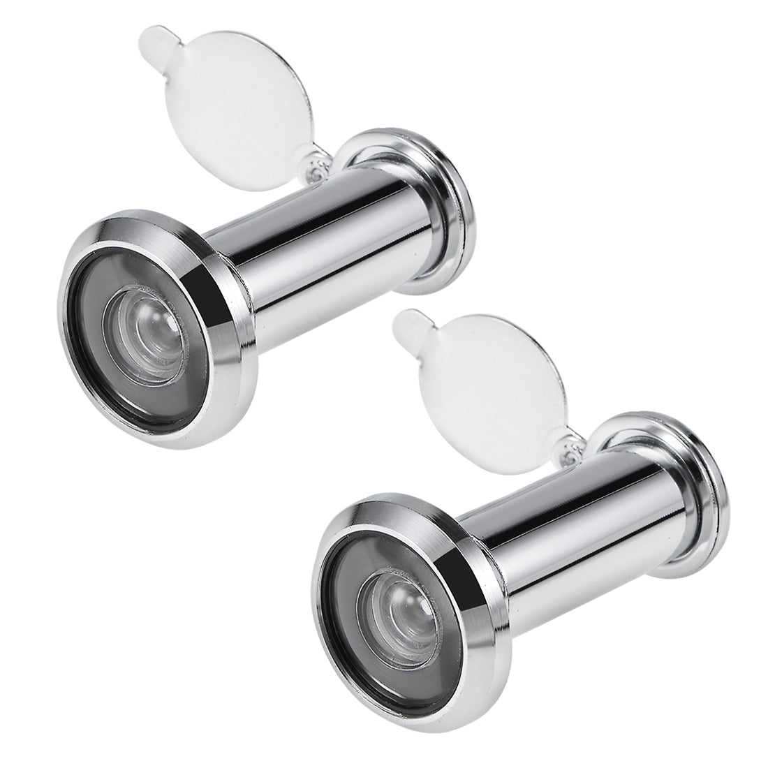 uxcell Uxcell Brass Door Viewer for 35mm-55mm Doors, Polished Chrome Finish, 2 Pcs