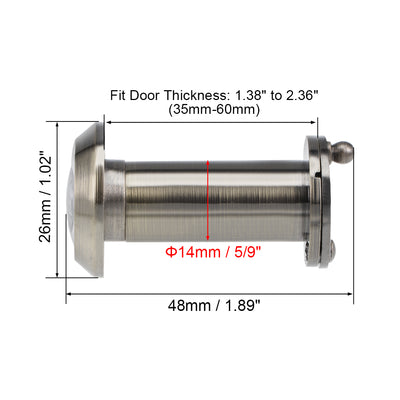 Harfington Uxcell Brass Door Viewer for 35mm-60mm Doors, Antique Bronze Finish