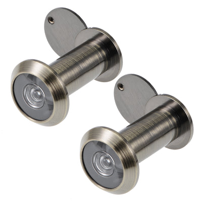 Harfington Uxcell Brass Door Viewer for 37mm-60mm Doors, Antique Bronze Finish, 2 Pcs