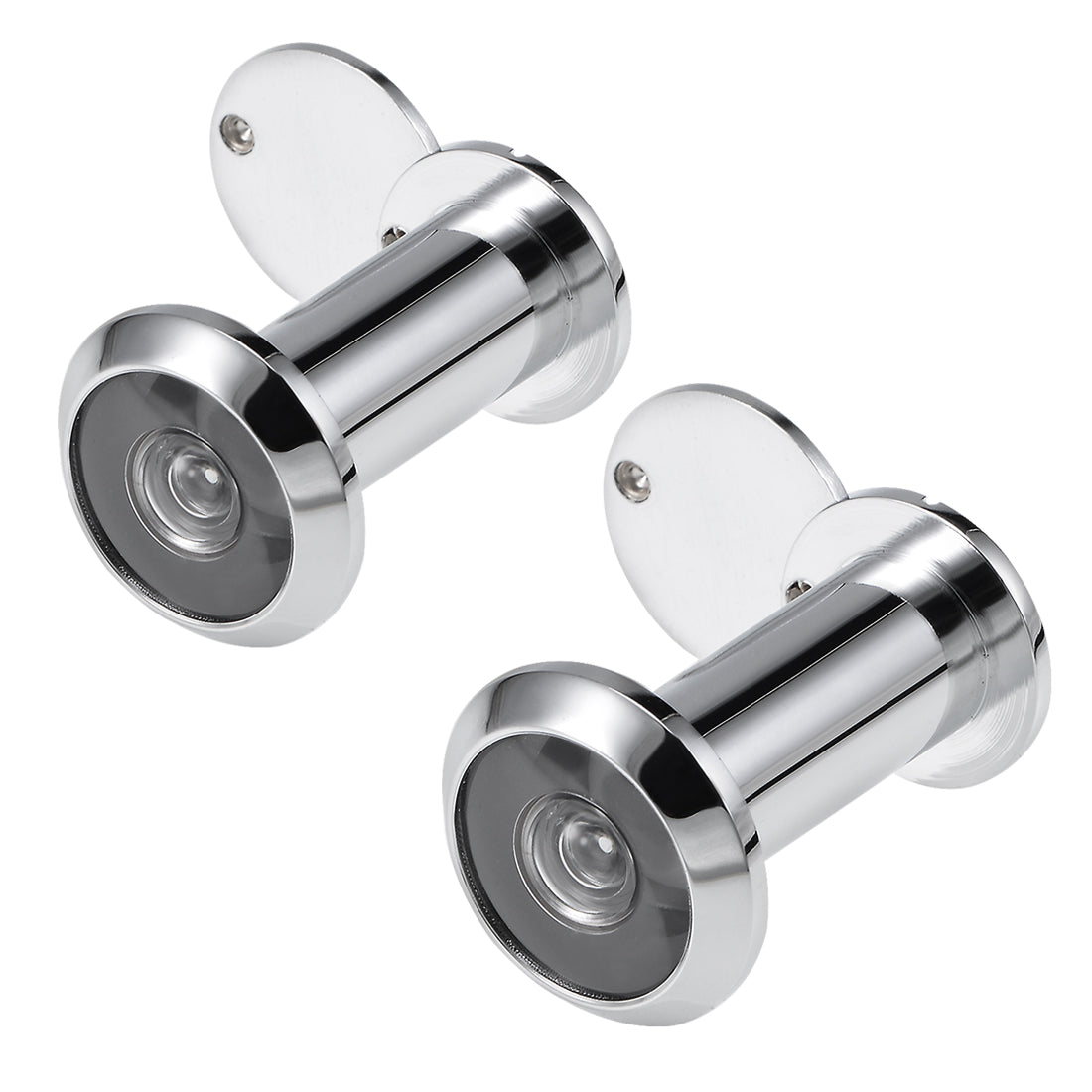 uxcell Uxcell Brass Door Viewer for 35mm-60mm Doors, Polished Chrome Finish, 2 Pcs