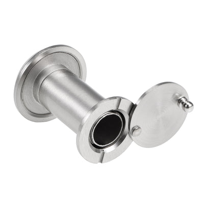 Harfington Uxcell Brass Door Viewer for 35mm-60mm Doors, Brushed Satin Chrome Finish, 2 Pcs