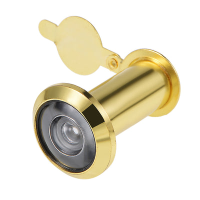 Harfington Uxcell Brass Door Viewer Peephole for 37mm-55mm Doors, Polished Gold Finish