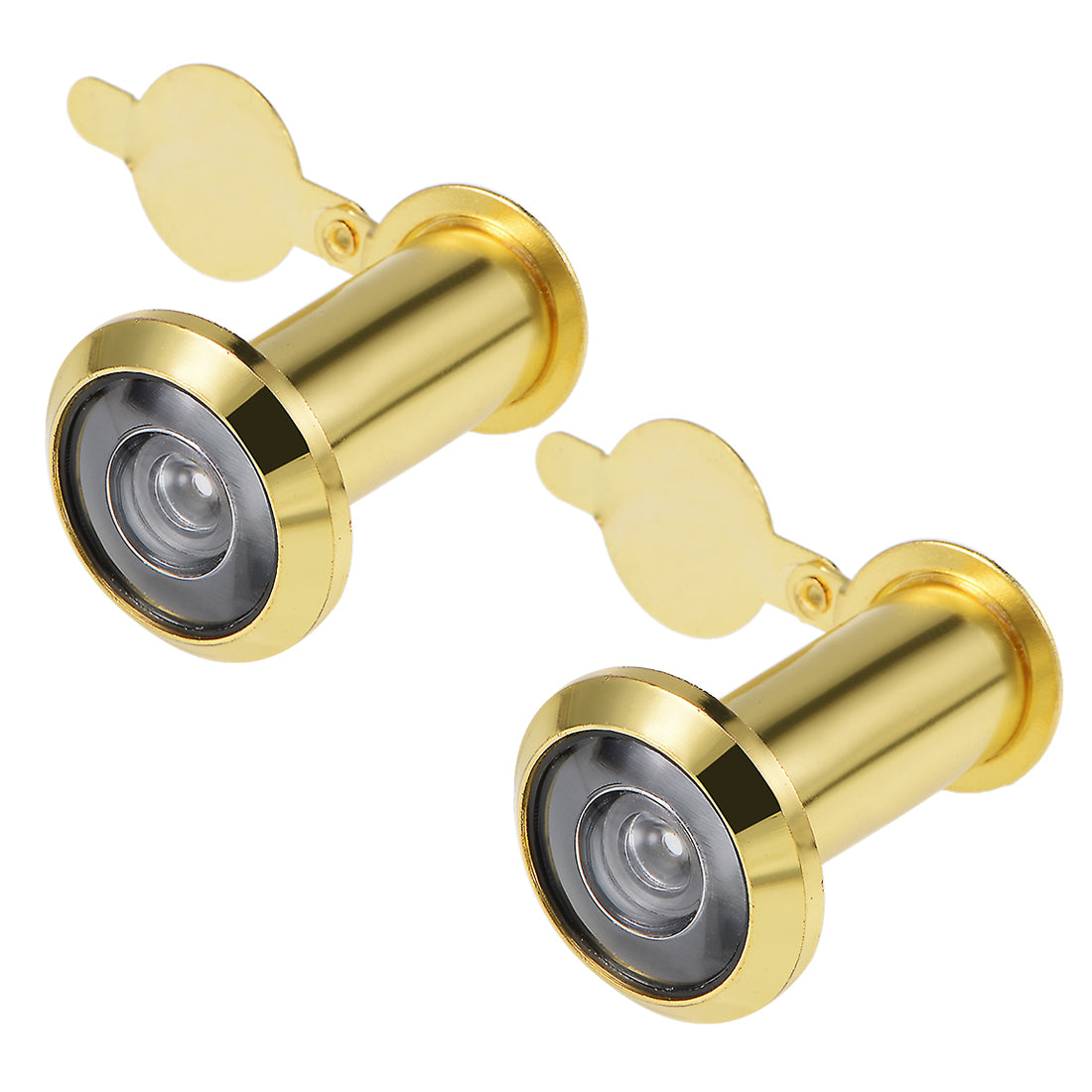 uxcell Uxcell Brass Door Viewer Peephole for 37mm-55mm Doors, Polished Gold Finish, 2 Pcs