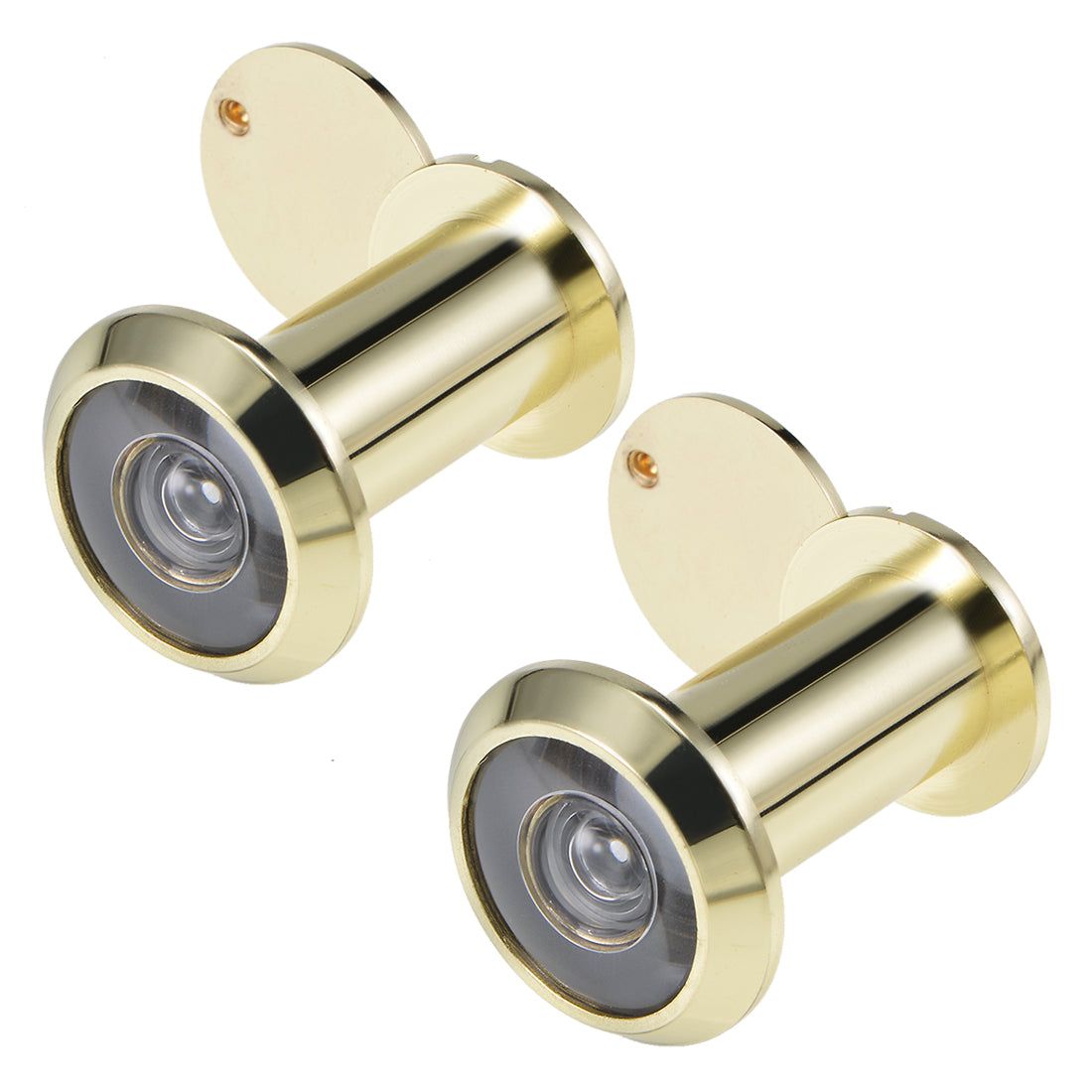 uxcell Uxcell Brass Door Viewer Peephole for 35mm-60mm Doors, Polished Gold Finish, 2 Pcs