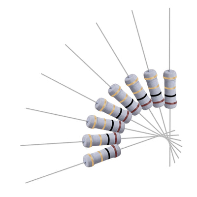 Harfington Uxcell 100 Pcs 1W 1 Watt Metal Oxide Film Resistor Axile Lead 1.1 Ohm ±5% Tolerance