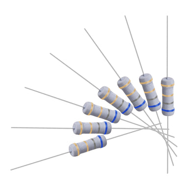 Harfington Uxcell 100 Stücke 1 Watt Metalloxidschichtwiderstand Axiale Führung 6,8 Ohm ± 5% Toleranz