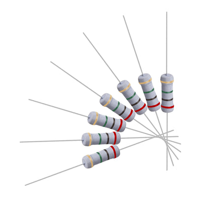 Harfington Uxcell 50 Pcs 1W 1 Watt Metal Oxide Film Resistor Axile Lead 2M Ohm ±5% Tolerance