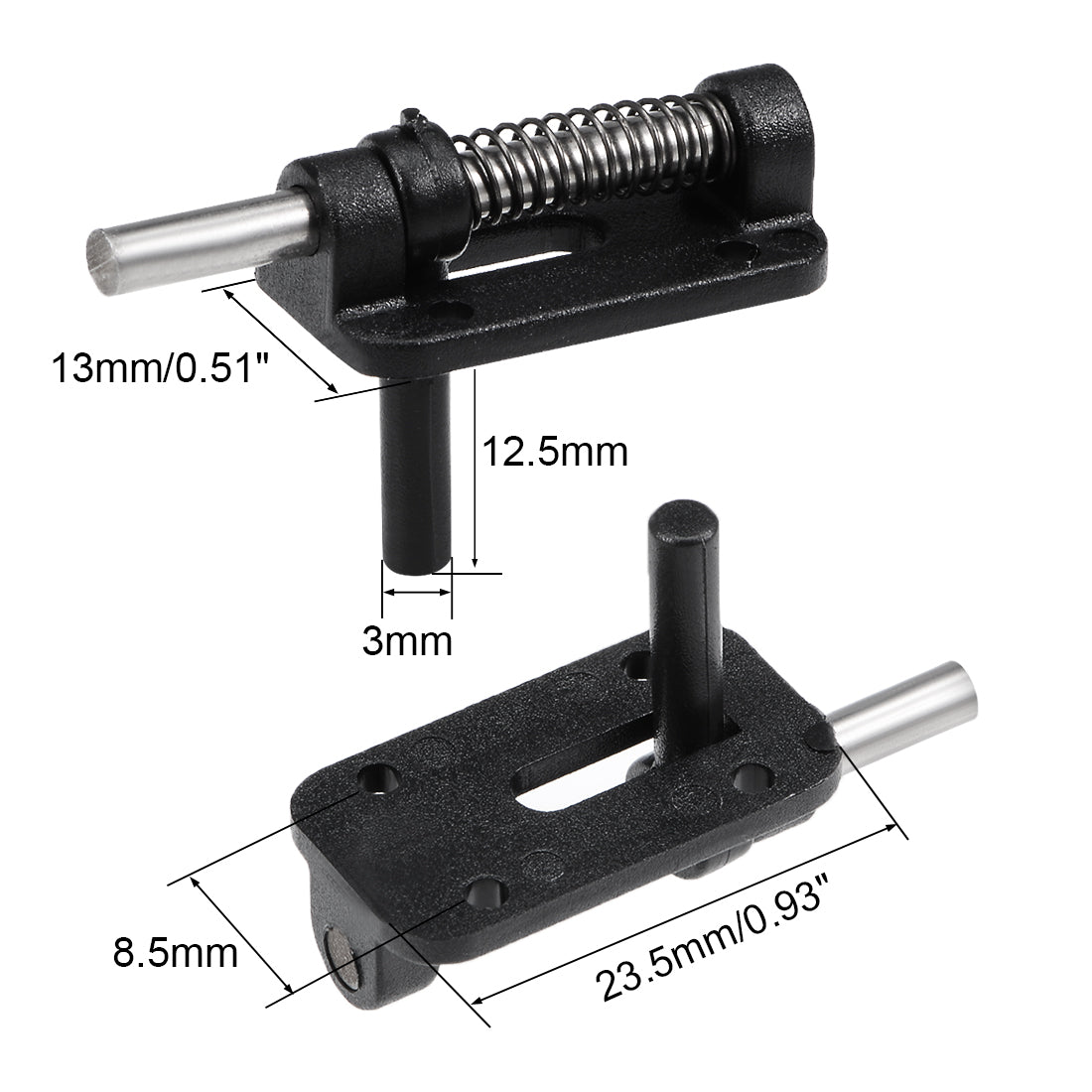 uxcell Uxcell Canopy Hatch Lock Latch for RC Airplane Cockpit Cover Fixing, 23.5x13x8mm Black