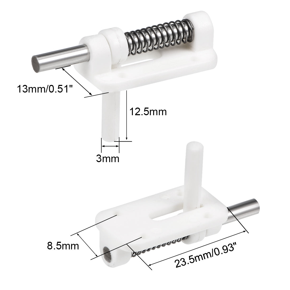 uxcell Uxcell Canopy Hatch Lock Latch for RC Airplane Cockpit Cover Fixing, 23.5x13x8mm White