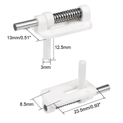 Harfington Uxcell Canopy Hatch Lock Latch for RC Airplane Cockpit Cover Fixing, 23.5x13x8mm White