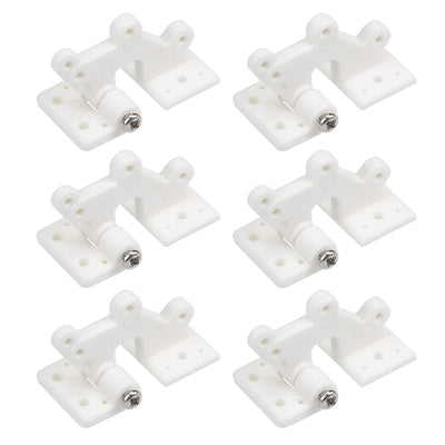 Harfington Uxcell RC Hinges Adjustable Hatch Hinge L30 x W16 mm, for RC Model Airplane Parts White 6pcs