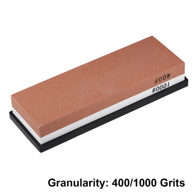 Harfington Uxcell Double-Sided Whetstone Knives Sharpener Sharpening Stone 400/1000 Grit for Scissors Razors Carving Tool