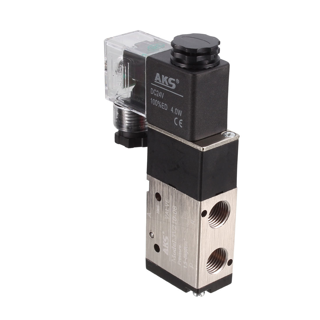 uxcell Uxcell 3V210-08 Pneumatic Air NC Single Electrical Control Solenoid Valve DC 24V 3 Way 2 Position 1/4" G  Thread Internally Piloted Acting Type