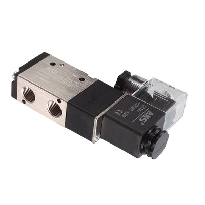 Harfington Uxcell 3V210-08 Pneumatic Air NC Single Electrical Control Solenoid Valve DC 24V 3 Way 2 Position 1/4" G  Thread Internally Piloted Acting Type