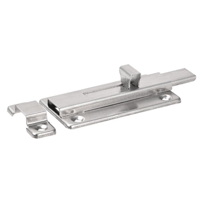 Harfington Uxcell Sliding Lock Barrel Bolt, 4-inch Stainless Steel Door Latch w Screws