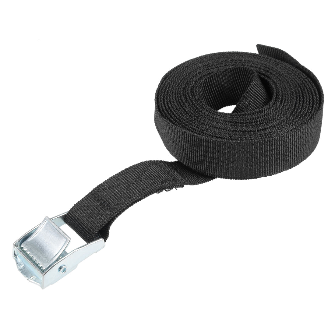 uxcell Uxcell 3.5M x 25mm Lashing Strap Cargo Tie Down StrapsBuckle Up to 80Kg, Black