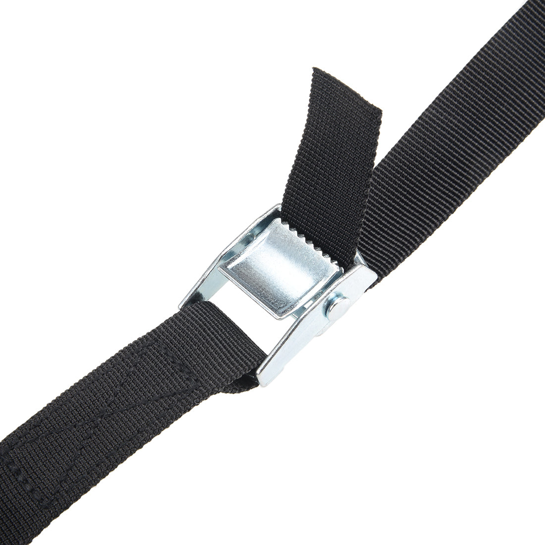 uxcell Uxcell 7M x 25mm Lashing Strap Cargo Tie Down Straps Buckle Up to 80Kg, Black