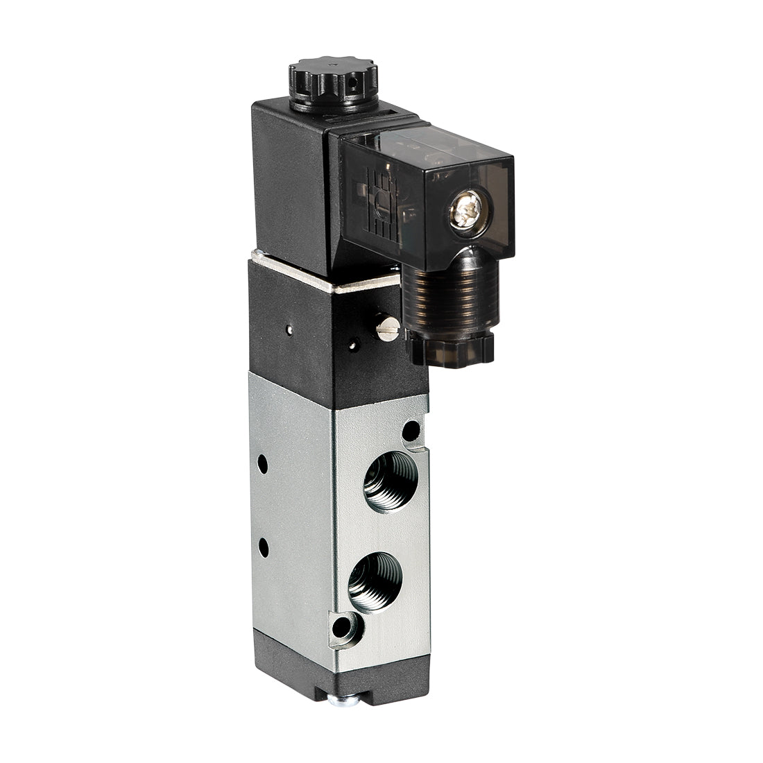 uxcell Uxcell 4V110-06 Pneumatic Air Single Electrical Solenoid Valve DC 24V 5 Way 2 Position 1/8" PT Internally Piloted Acting Type