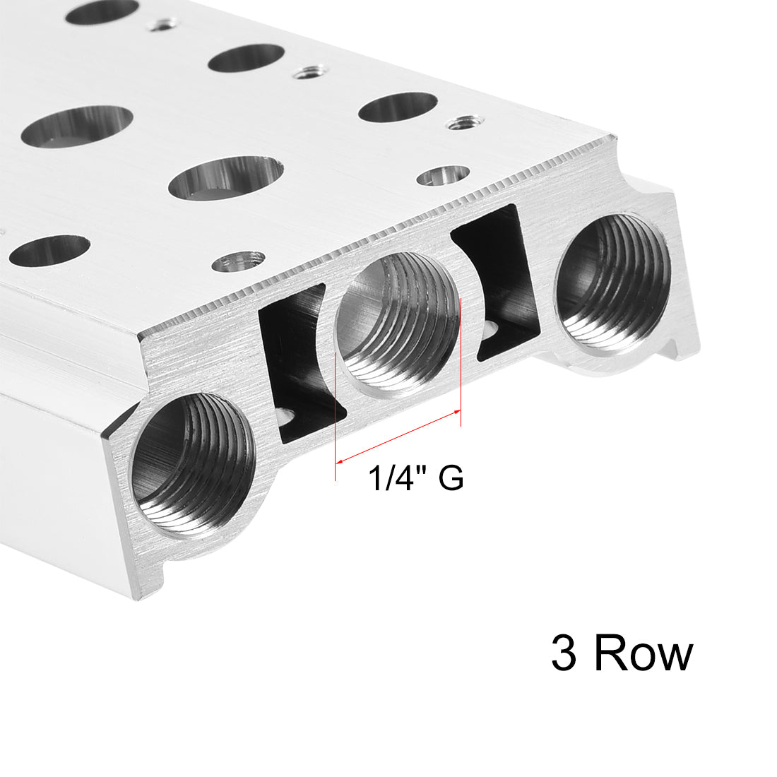 uxcell Uxcell Magnetventil G 3 Reihenverteiler Pneumatikventil Sockel für 4V210 Serie 1/4"